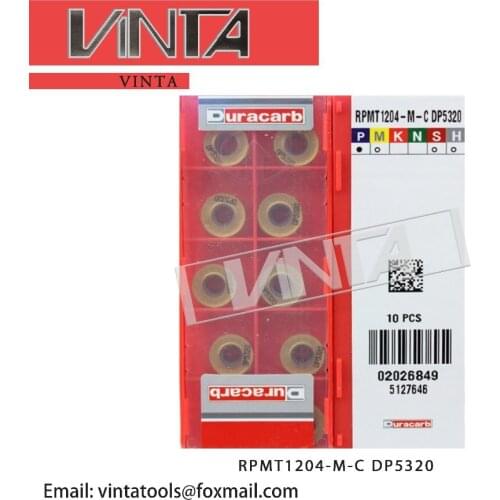 Free shipping high quality 10pcs/lots RPMT1204-M-C DP5320 cnc carbide milling inserts lathe cutting tools