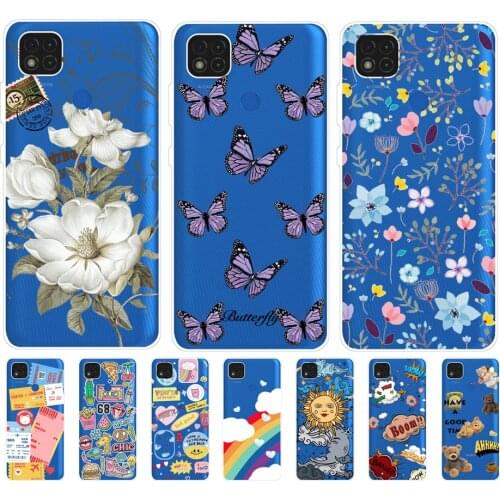 For Xiaomi Redmi 9C 9 C NFC Case Clear TPU Cute Soft Cover Phone Case on For Xiaomi Xiomi Redmi 9 9c 9a Redmi9A 9C 9 Case Bumper