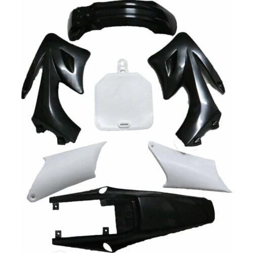 Black &White Plastic Body Fender Kit For Apollo Orion 110cc 125cc 150cc Dirtbike