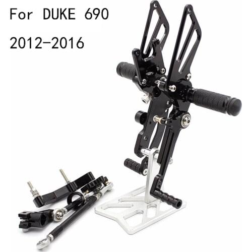 CNC Aluminum Adjustable Rearsets Foot Pegs For KTM Duke 690 duke690 2012 2013 2014 2015 2016 Motorcycle accessories