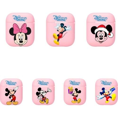 Disney Mickey Silicone Bluetooth Wireless Earphone Case for AirPods Protective Cover Skin Accessories Pods Charging Box Bag