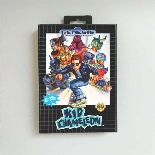 Kid Chameleon - USA Cover With Retail Box 16 Bit MD Game Card for Sega Megadrive Genesis Video Game Console