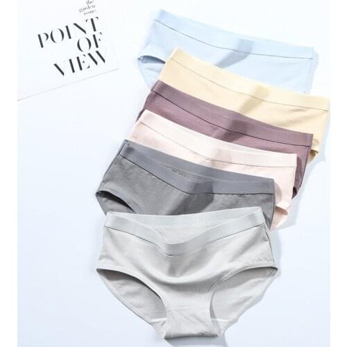Cotton Underwear Women Soild Color Panties For Girl M-XL Lingerie Briefs Casual Comfortable Underpants 2021 New Panty