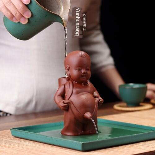 Urine Child Water Spouting Clay Tea Ornaments Boy Pee Tea Tray Decoration Handmade Ceramic Tea Set Tea Set Mini Tea Set Yixing