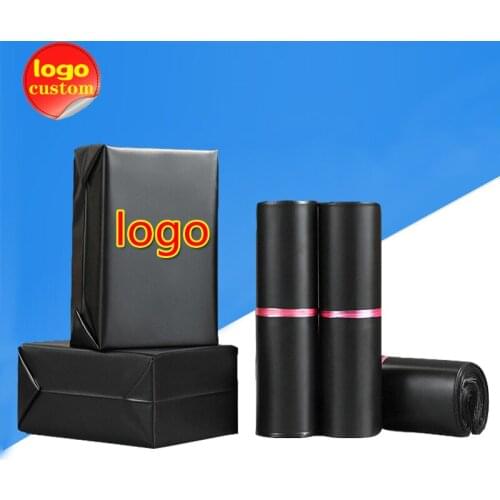 Matte black Poly Mail Bag Postal Wrap Courier Waterproof Envelope Plastic Shipping Self Adhesive Delivery Packing Light proof