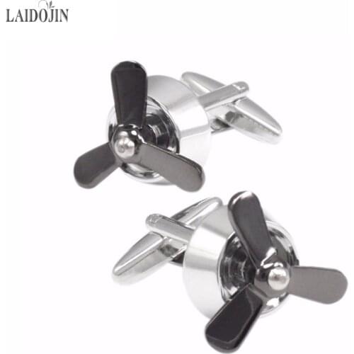 LAIDOJIN Fashion Whirling Propeller Blade Cufflinks for Mens Shirt Cuff Accessories High Quality Cufflinks Novelty Brand Jewelry