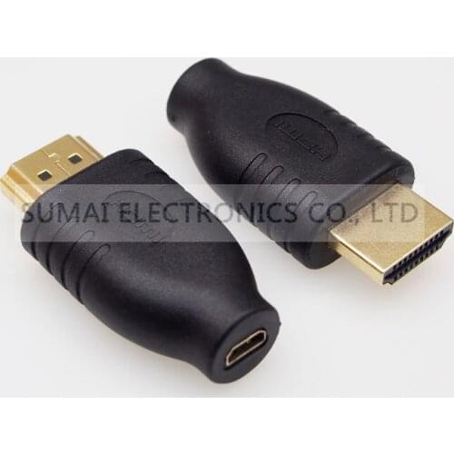 Gold plating Mini HDMI A male to micro HDMI D female Adapter HDMI Jack for camera phone
