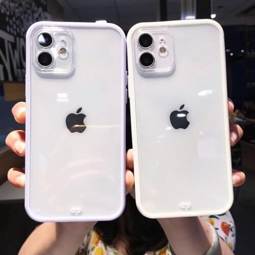Shockproof Bumper Transparent Phone Cases For iPhone 12 11 Pro Max XR XS Max X 7 8 Plus 12 Pro 11 Soft TPU Silicone Clear Cover