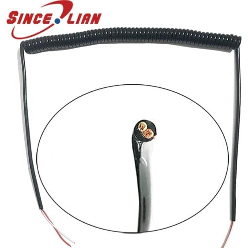 Spring Wire spiral Cable 2core 0.3 Square Black Telescopic Wire Sheathed Wire Spring Electrical Cable Extensible Wire