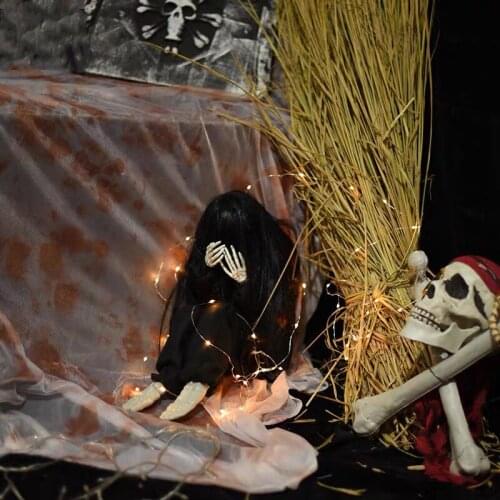 Halloween Crying Ghost Decoration Props Voice Control Scary Baby Ornaments Halloween Horror Props Party Diy Decor With Led Eye