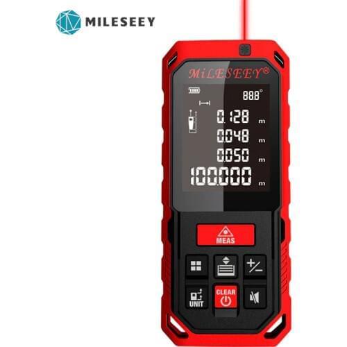 Mileseey Laser Distance Measure 164ft 50m Mini Handheld Digital Laser Distance Meter Rangefinder Measurer Tape Diastimeter