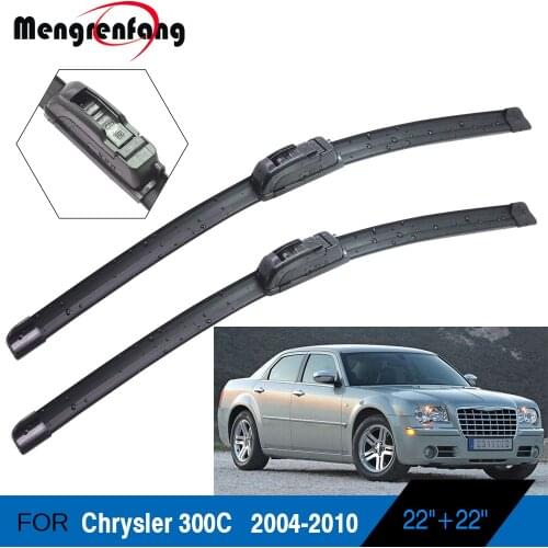 For Chrysler 300C 300 C 2004-2010 Car Front Windscreen Wiper Blades Frameless Soft Rubber Wiper Accessories