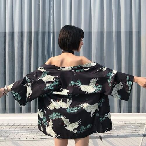 Traditional japanese kimono yukata women japanese Short Robe Loose clothing kimomo japanese cardigan kimono japones Lady haori