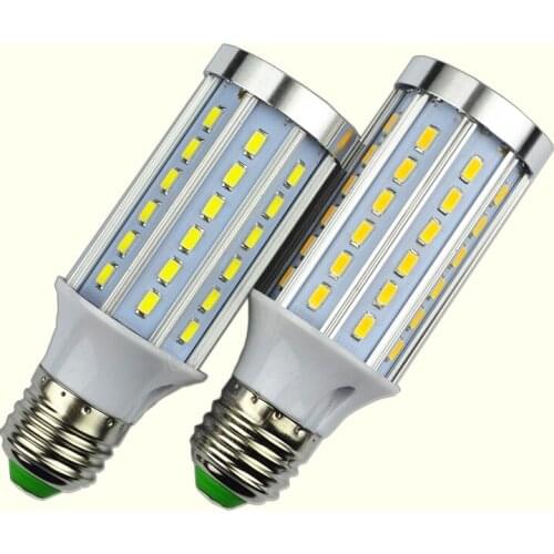 High Power Aluminum 60LED SMD5730 LED lamp E27 E14 B22 corn light 15W LED Corn Bulb110V 220V 85-265V For home decoration Bulb