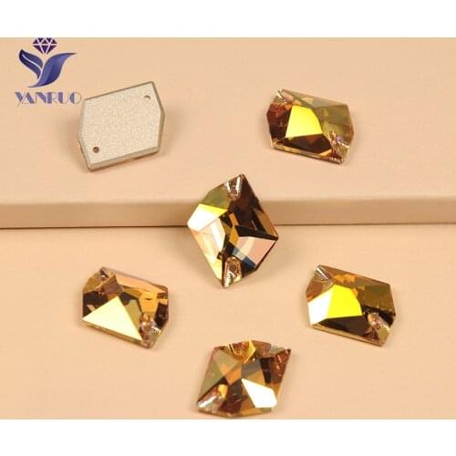YANRUO 3265 Cosmic Sunshine Sew on Strass Sparkly Crystal Glass Sewing Jewelry Gems Needlework Rhinestones Applique Clothes