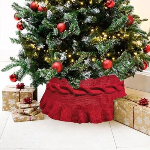 Christmas Tree Skirts Decoration Snowflake Tree Skirt Santa Claus Feet Base Christmas Tree Collar Tree Base Cover Home Decor