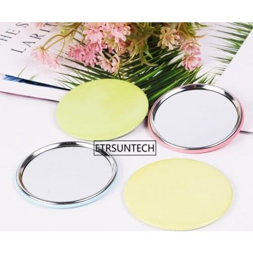 200pcs Portable Mirror Cute Hand Pocket Cosmetic Mirror Round Lady Girl Mini Outdoor Party Makeup Mirror Decor F2662