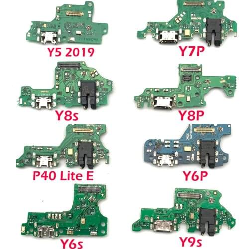 10pcs/Lot USB Charger Charging Port Flex Cable For Huawei Y5 Y6 Pro Y7 Y8 Y9 P Prime Y7A Y9S Y6P Y8S Y8P Y7P Y6S P40 Lite 5G E