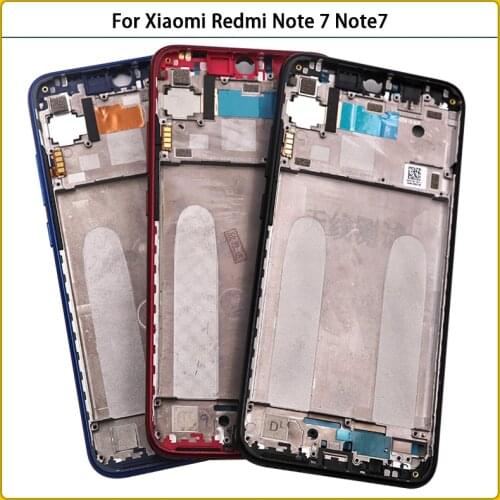 10PCS New For Xiaomi Redmi Note 7 Middle Frame Plate Housing Bezel Faceplate Bezel LCD Supporting Front Frame Repair Parts