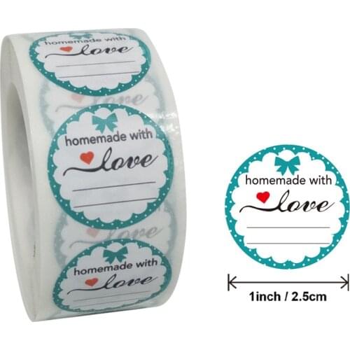 100-500Pcs "Home Made With Love" Stickers Seal Labels For Family Handmade Gift Decor Wedding Envelope Seals Scrapbook stickers