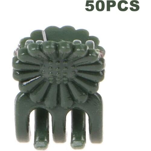 50Pcs Garden Plant Support Clips For Orchid Hanging Vine Connects Plants Plastic Tree Shrub Tie Cane Farm Spring Clips