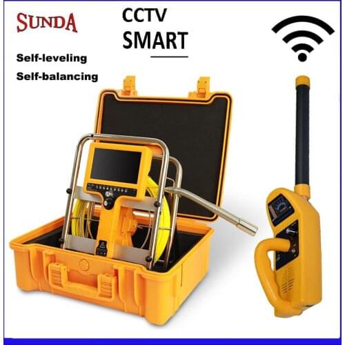 512hz locator sonde camera CCTV Self leveling pipe inspection camera drain sewer camera 7inch LCD monitor long spring 23mm head