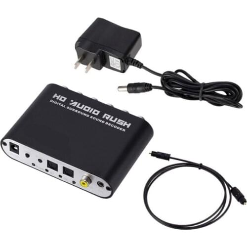 5.1 channel DTS Dolby/AC-3 audio decoder digital optical/coaxial to analog RCA lotus head
