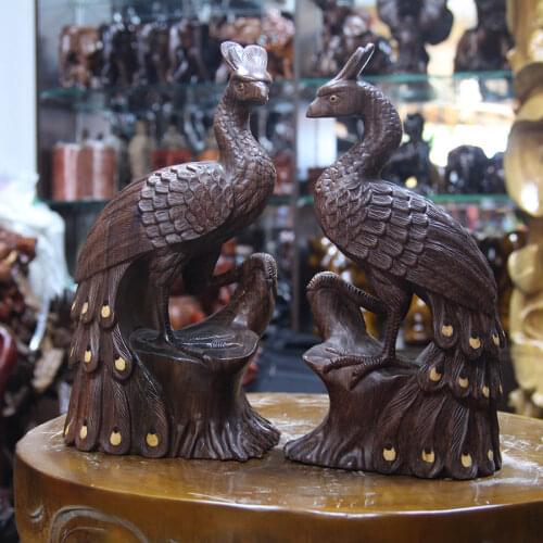 Rosewood Peacock Collections wood ornaments Features arts and crafts business gifts