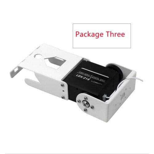 DIY white frame high torque dual axis gear digital steering gear robot joint accessories steering gear bracket competition dedic