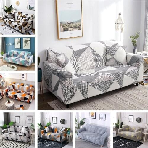 Geometric Elastic Sofa Cover for Living Room Modern Sectional Corner Sofa Slipcover Couch Cover Chair Protector 1/2/3/4 Seater