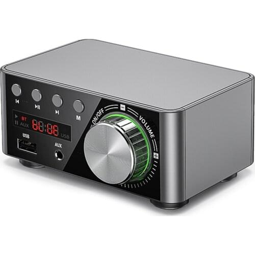 HIFI Bluetooth 5.0 Digital Power Audio Amplifier Board 50WX2 Stereo AMP Amplificador Home Theater USB TF Card Music Player