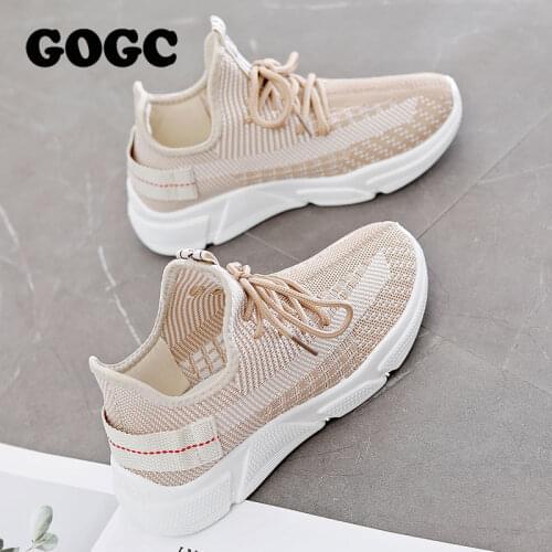 GOGC Sneakers Women Vulcanized Shoes Ladies Solid Color Slip-On Sneakers for Female Casual Sport Shoes 2021 Fashion Mujer Shoes