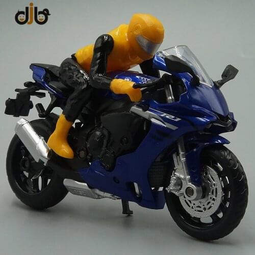 1:18 Diecast Motorcycle Model Toy F-Yamaha YZF-R1 With Racer For Collection