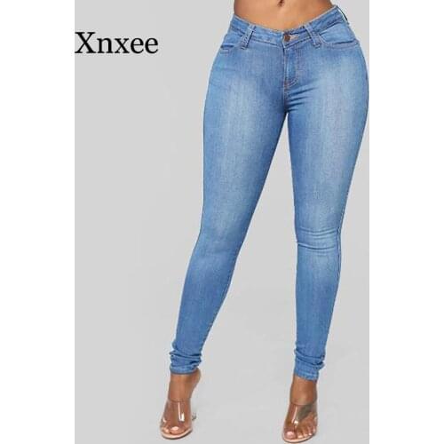 Fashion Ladys long jeans feminino woman plus size High Waisted Stretch Slim jeans mujer 2020 Casual Pencil Pants Large Size