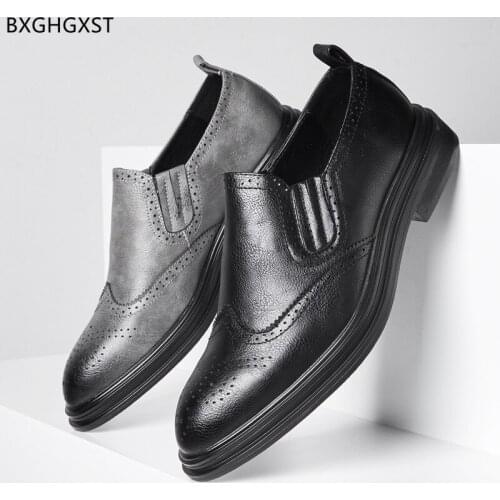 Black Brogue Mens Loafers Shoes Luxury Designer Shoes Men High Quality Leather Shoes Men Classic Chaussure Homme Zapatos Hombre