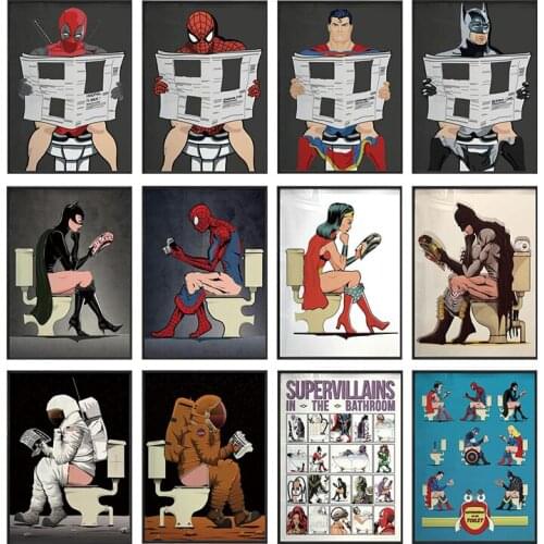 Marvel Anime Movie Canvas Painting Superhero Spiderman Poster and Print Wall Art Print Canvas Kids Bedroom Home Decor Boys Gifts