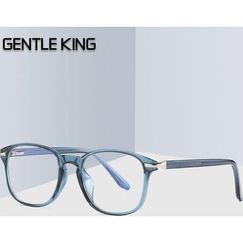 GENTLE KING Vintage TR90 Anti Blue Light Glasses Women Men Computer Glasses Myopia Prescription Eyewear Glasses Frame