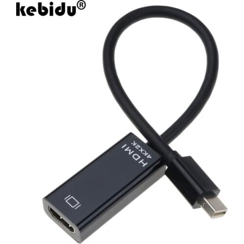 Kebidu HD Mini DP to HDMI-compatible Cable Male to Female Support 4K*2K DP Converter Adapter Display Port for HDTV PC Projector