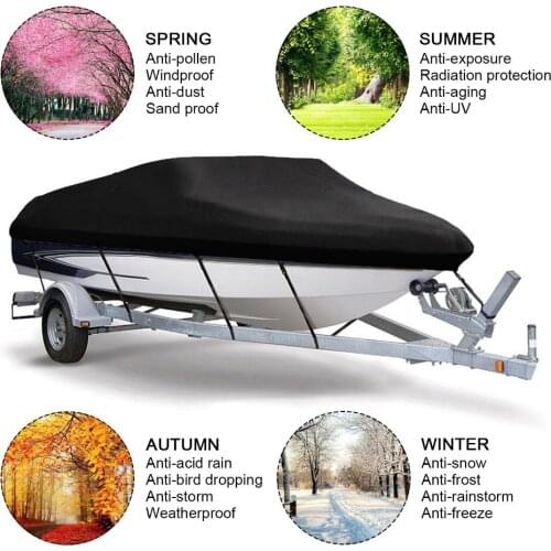 Trailerable Boat Covers Waterproof Rain Proof Sunproof UV Protector Speedboat Boat Cover