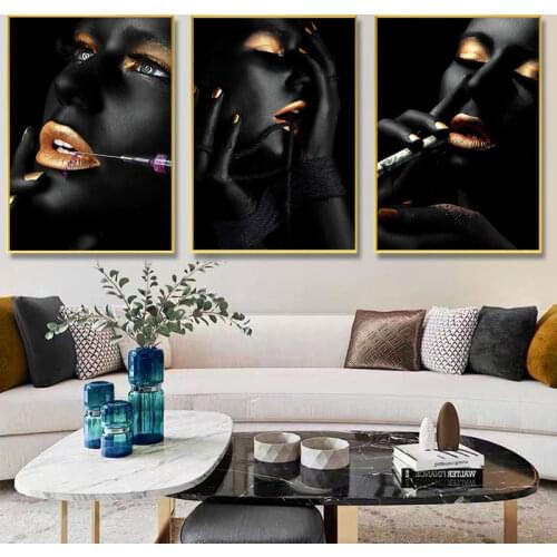 African Woman Posters And Prints Modern Black Person HD Canvas Painting Print Home Wall Art Picture Living Room Decoration Mural