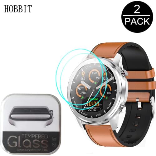 2Pcs 2.5D 9H HD Clear Tempered Glass For LEMFO LF26 1.3 Inch LF28 Smart Watch Screen Protector Scratch Resistant Guard Glass