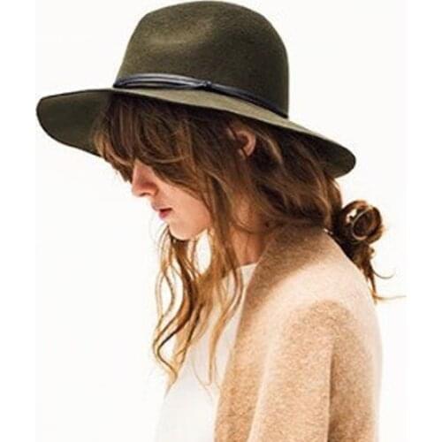 Drop Shipping Outdoor Travel Wool Felt Hat,Women /Men Like Adjustable 54-57.5cm Dress Fedora Cap With Well Box Pack