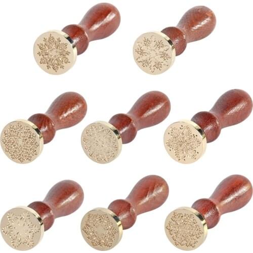 Retro Brass Handmade Wax Sealing Stamping Snowflake Painting DIY Patterns Cards Envelope Handbook Customs Wedding Stamp