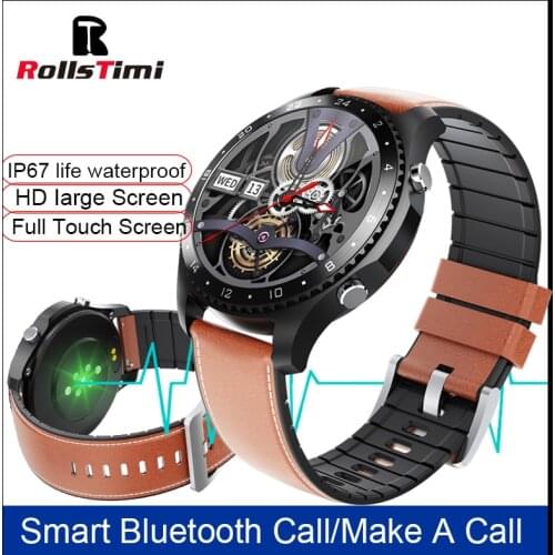 Rollstimi Smart Watch Bluetooth dial Call Smartwatch For Men IP67 Waterproof Watches Mens Wristwatch For Android iPhone