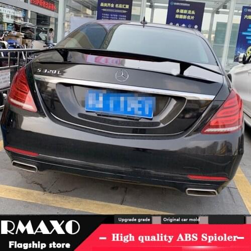 For W221 Spoiler 2011-2017 Mercedes-Benz W222 S-class S300 S350 Spoiler NF ABS plastic Material Car Rear Wing Color Rear Spoiler