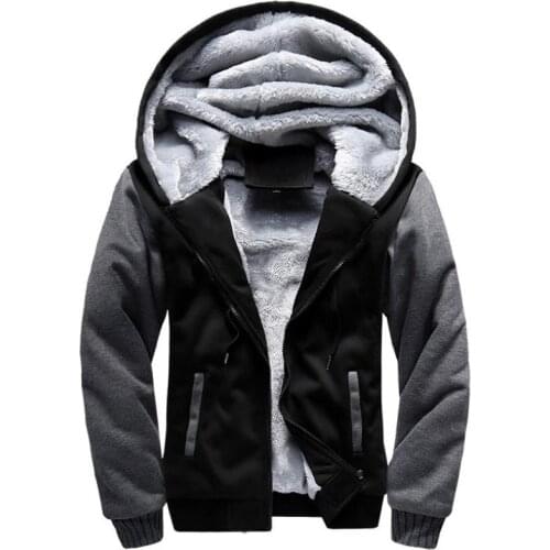New Hoodies Men Winter Thick Warm Fleece Zipper Sweatshirts Sportwear Streetwear Hoodie Oversize 4XL 5XL Moletom Sudaderas Coats
