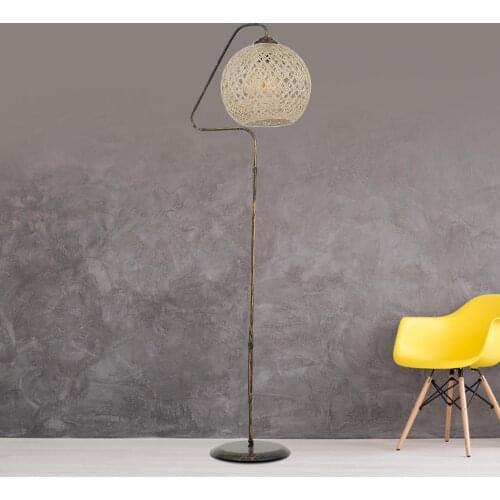 Saint Belisama Milano Floor Lamp Jute-Silver