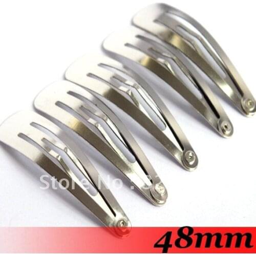 Free Ship!Bulk 1000piece 48mm Platinum Dull Silver Snap Hair Metal Bobby Pin Jewelry Clips findings accessories Jewelry Findings