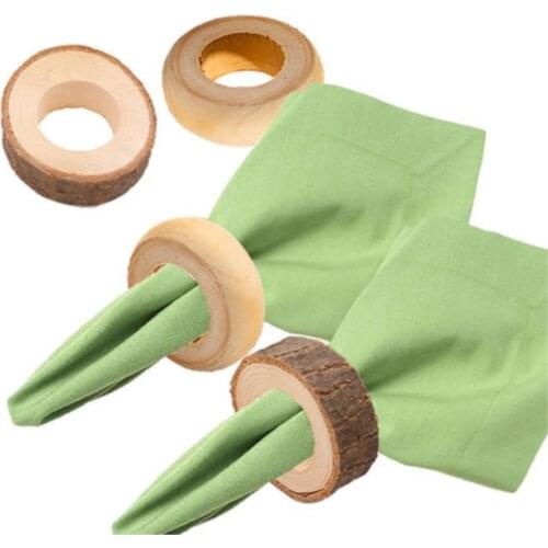 12 / PCS NEW Easter napkin ring wooden napkin ring wood ring DIY handmade hotel supplies