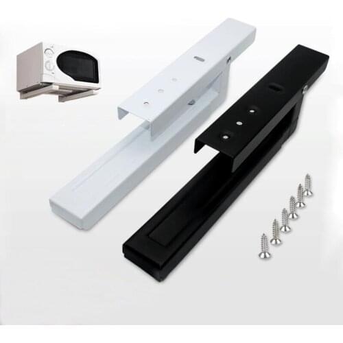 2 Pcs Metal Microwave Oven Stand Foldable Oven Shelf Rack Support Frame Stretch Adjustable Wall Mount Bracket Holder